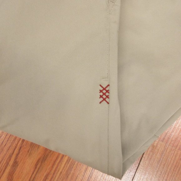 36x30 RHONE REGULAR FIT Mens GOLF PANTS POLYESTER KHAKI Sz 36W x 30L - Picture 2 of 6